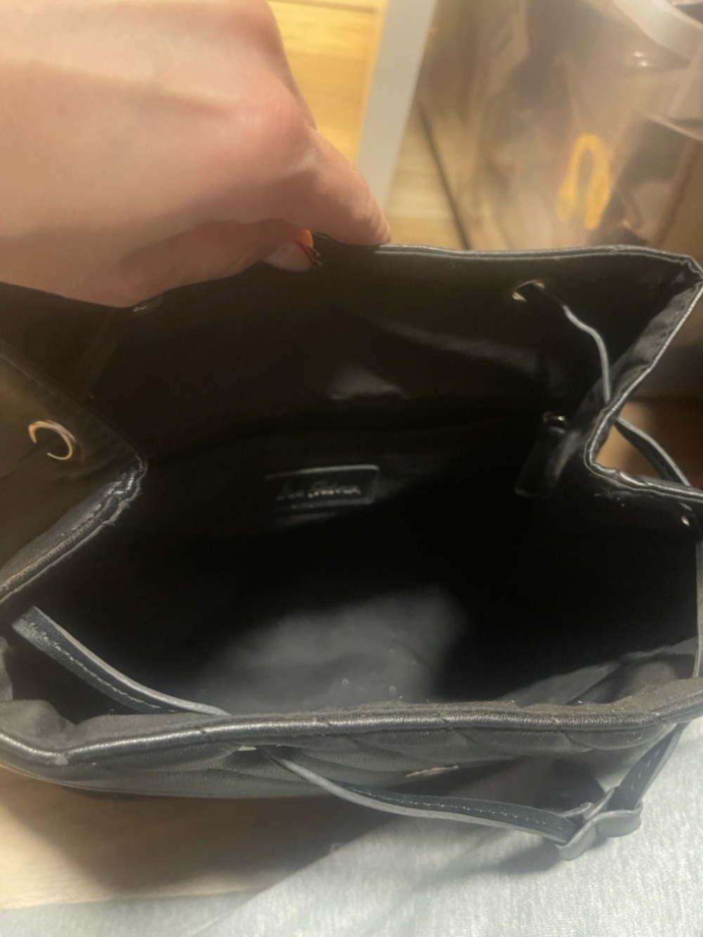 Sam Edelman Black Quilted Backpack - Picture 2 of 2